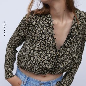 Zara Print Crop Top